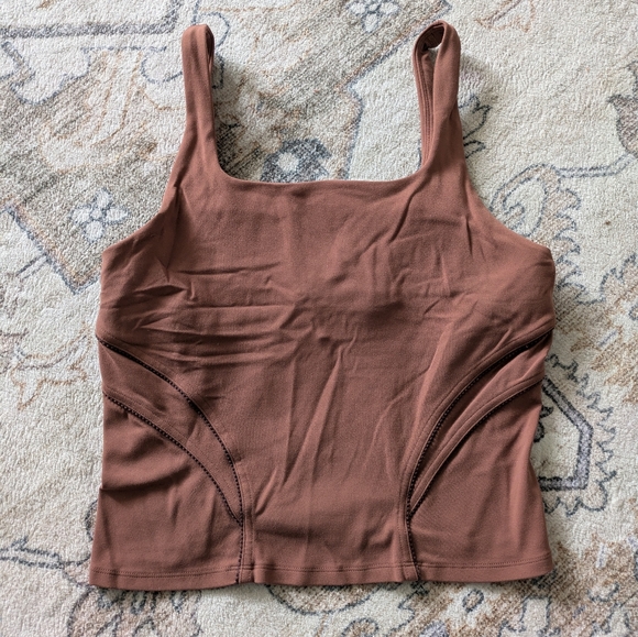 lululemon athletica Tops - Lululemon Nulu And Mesh Back Shelf Bra Tank Top